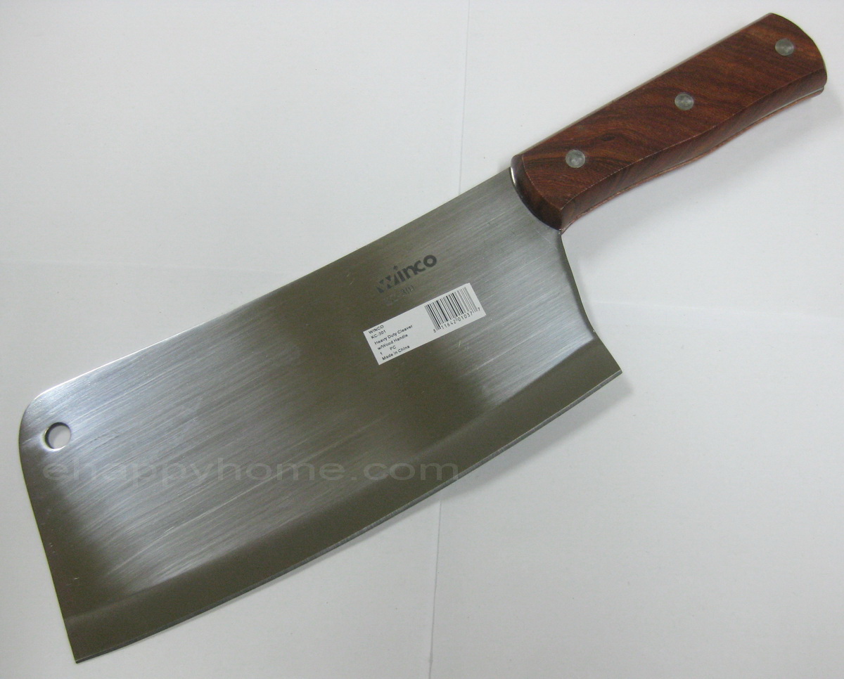 Winco Heavy Duty Chinese Meat Cleaver 8inch Blade Full Tang KC301 NEW
